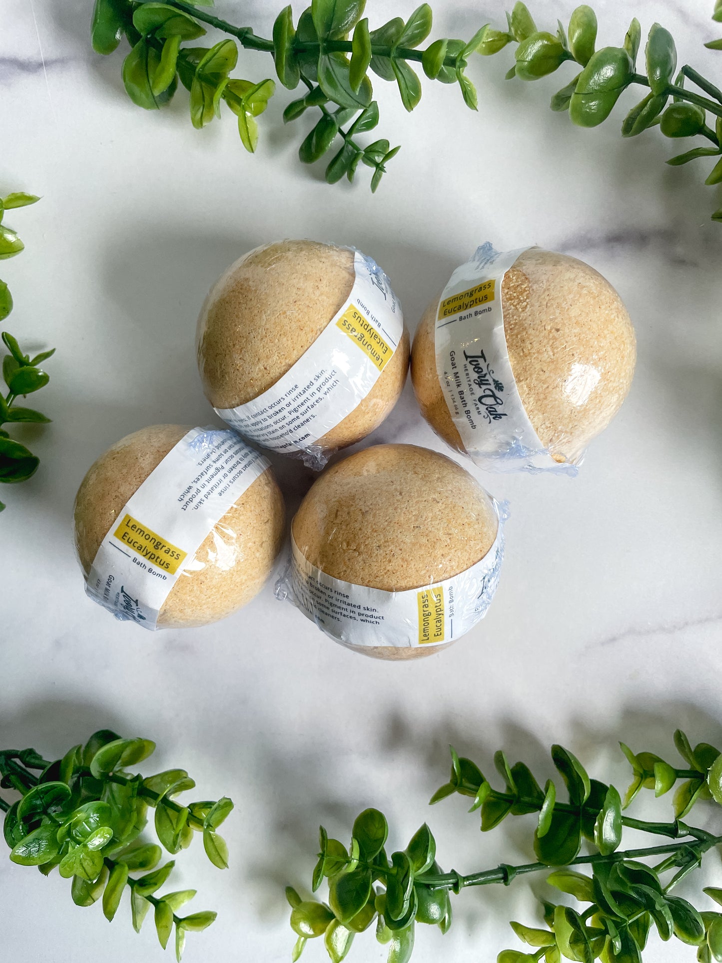 Lemongrass Eucalyptus Goat Milk Bath Bomb