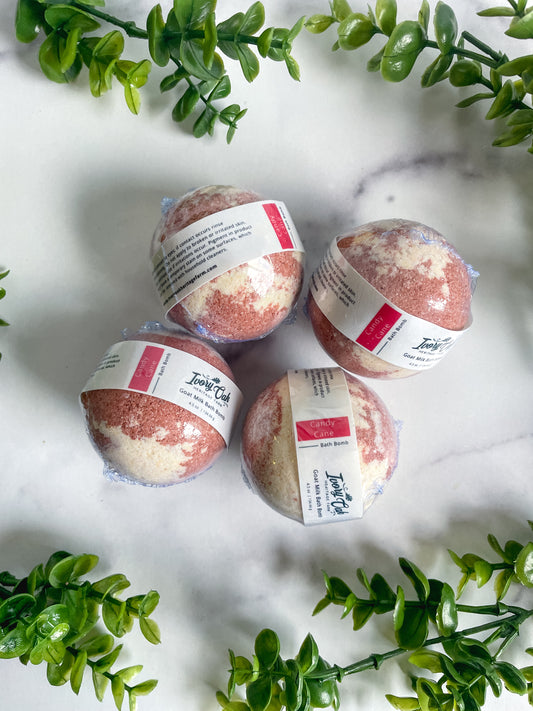 Candy Cane Goat Milk Bath Bomb